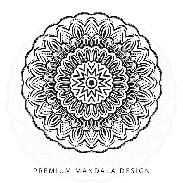 Diseño creativo de fondo de mandala vintage