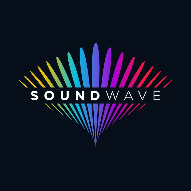Diseño creativo de la forma de onda de sonido colorido