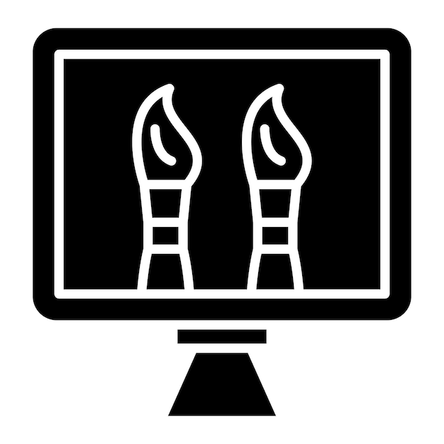 Diseño creativo Glyph Ilustración en negro sólido