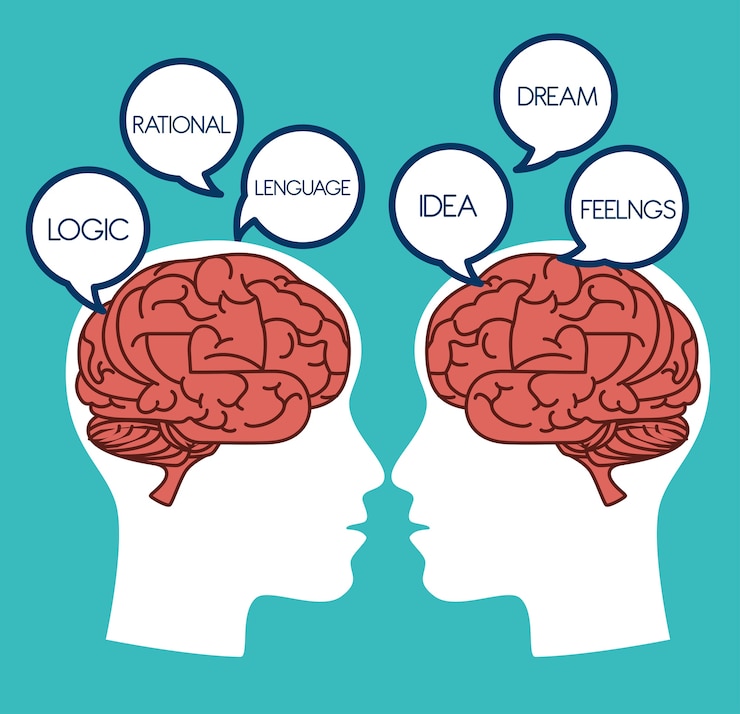 Vector diseño creativo de idea de cerebro de dibujos animados aislado