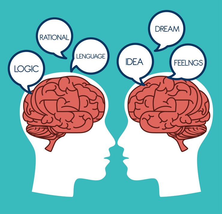 Vector diseño creativo de idea de cerebro de dibujos animados aislado