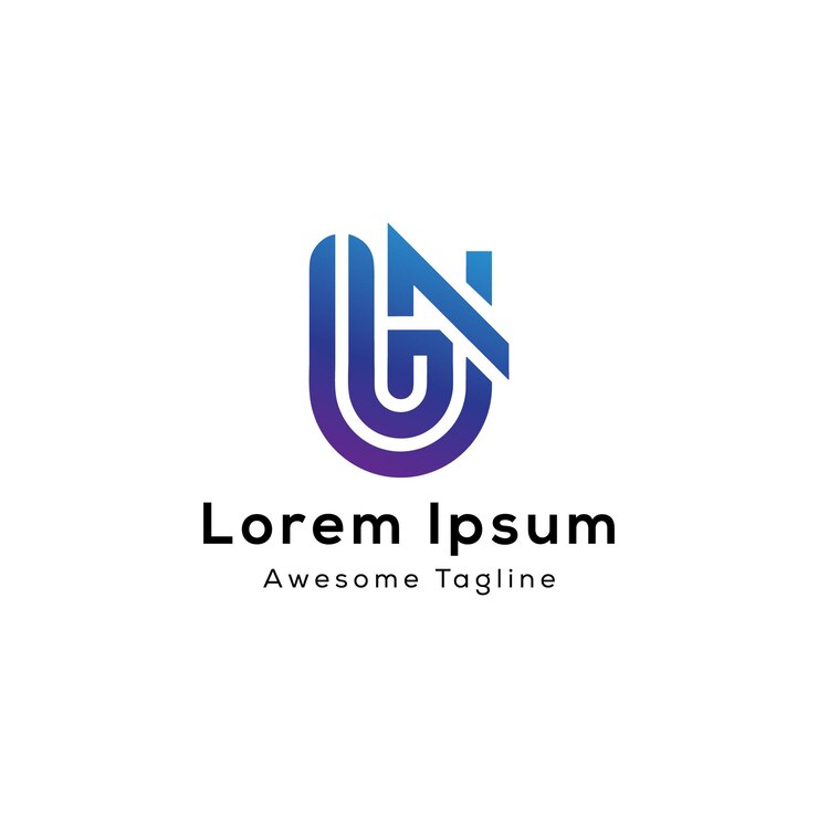 Vector diseño creativo inicial del logotipo de la letra gn
