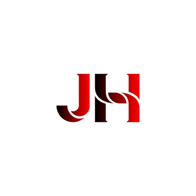 diseño creativo de la letra jh del logotipo