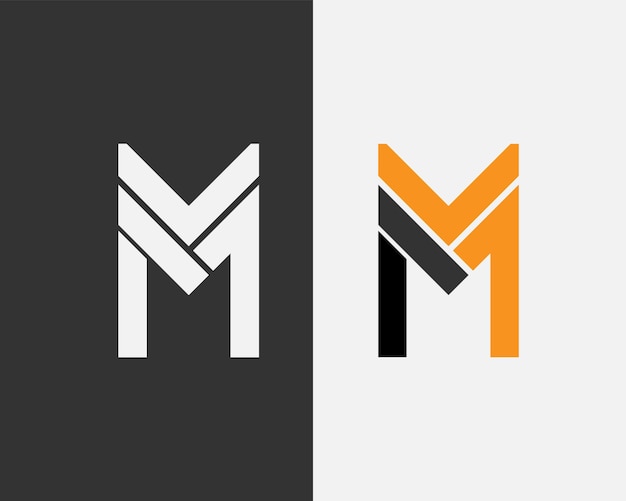 diseño creativo de la letra M del logotipo símbolo formas del logotipo