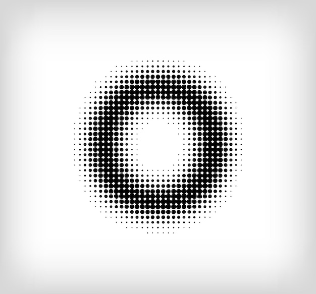 Vector diseño creativo de la letra o punteada el conjunto de píxeles del alfabeto es plano y sólido