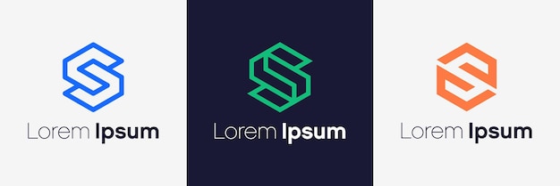 diseño creativo de la letra S signo de idea de logotipo moderno icono vectorial para su negocio
