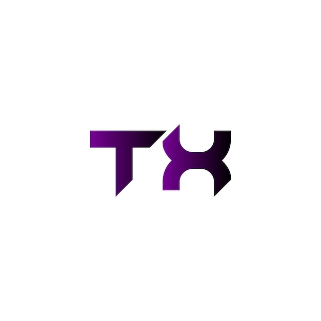 diseño creativo de la letra tx del logotipo