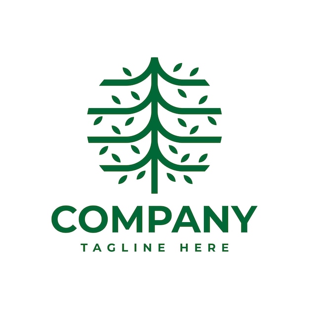 diseño creativo del logotipo del árbol del círculo