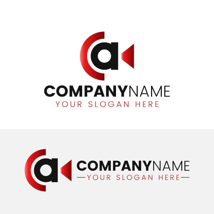 Vector diseño creativo del logotipo de la cámara de la letra ca