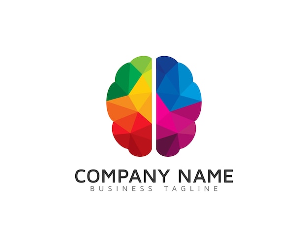 Diseño creativo del logotipo del cerebro