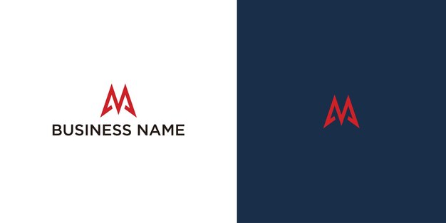 Diseño creativo del logotipo comercial de la letra M