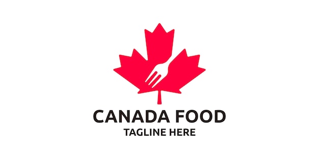 Diseño creativo de logotipo de comida canadiense plantilla de diseño de logotipo icono símbolo idea creativa