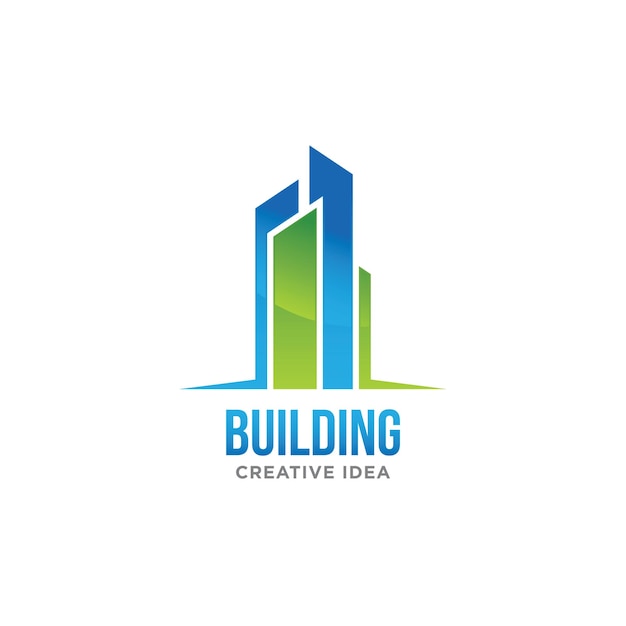 Diseño creativo del logotipo del concepto del edificio