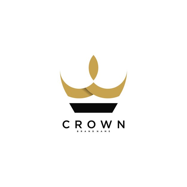 Diseño creativo del logotipo de la corona abstrack Premium Vector