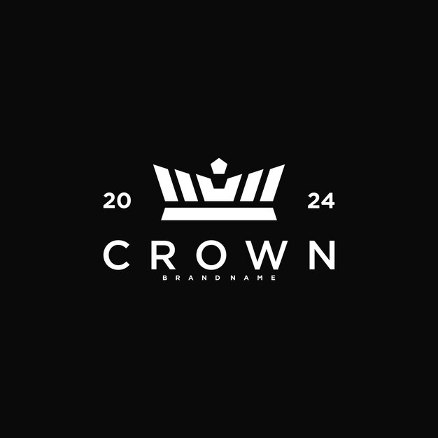 Diseño creativo del logotipo de la corona abstrack Premium Vector