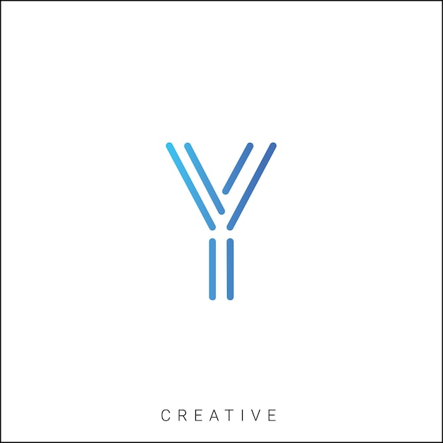 Y Diseño creativo del logotipo Diseño mínimo del logotipo Diseño clásico Vector último diseño del logotipo Monograma