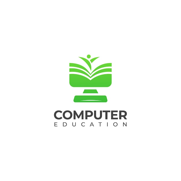 Diseño creativo del logotipo de la educación informática