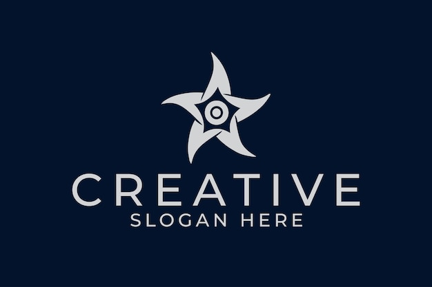 Diseño creativo del logotipo de la estrella