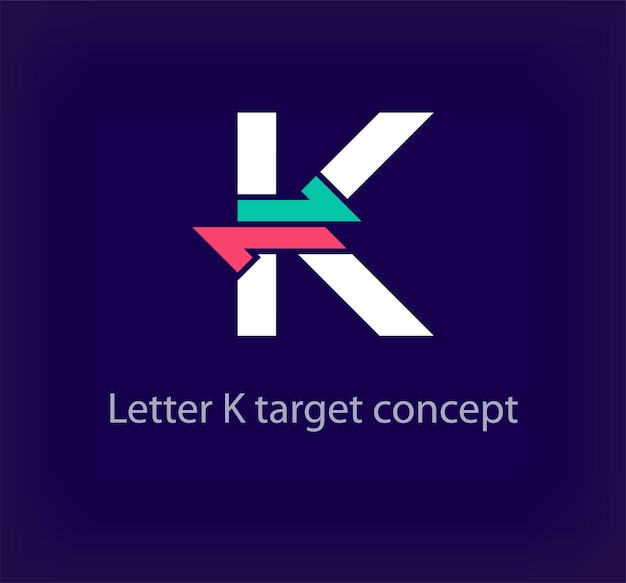 Diseño creativo del logotipo de la flecha de la letra K Logotipo de la empresa corporativa de logística colorido único Empresa