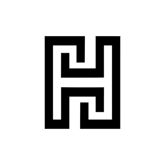 Diseño creativo del logotipo de HH