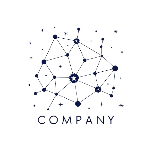 Diseño creativo de logotipo para la ilustración vectorial de la compañía de tecnología