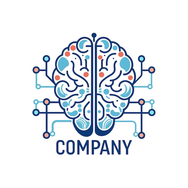 Diseño creativo de logotipo para la ilustración vectorial de la compañía de tecnología