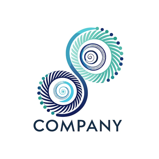 Diseño creativo de logotipo para la ilustración vectorial de la compañía de tecnología