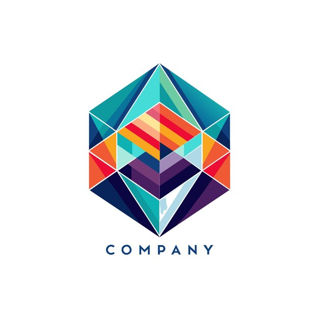 Diseño creativo de logotipo para la ilustración vectorial de la compañía de tecnología