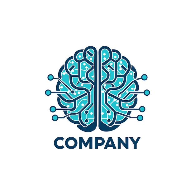 Diseño creativo de logotipo para la ilustración vectorial de la compañía de tecnología