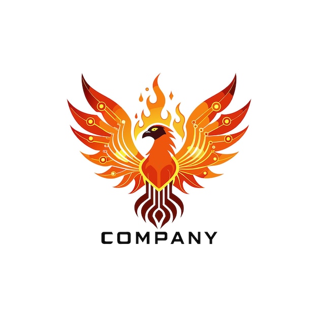 Diseño creativo de logotipo para la ilustración vectorial de la compañía de tecnología