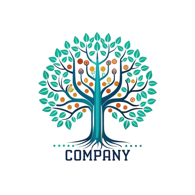 Diseño creativo de logotipo para la ilustración vectorial de la compañía de tecnología