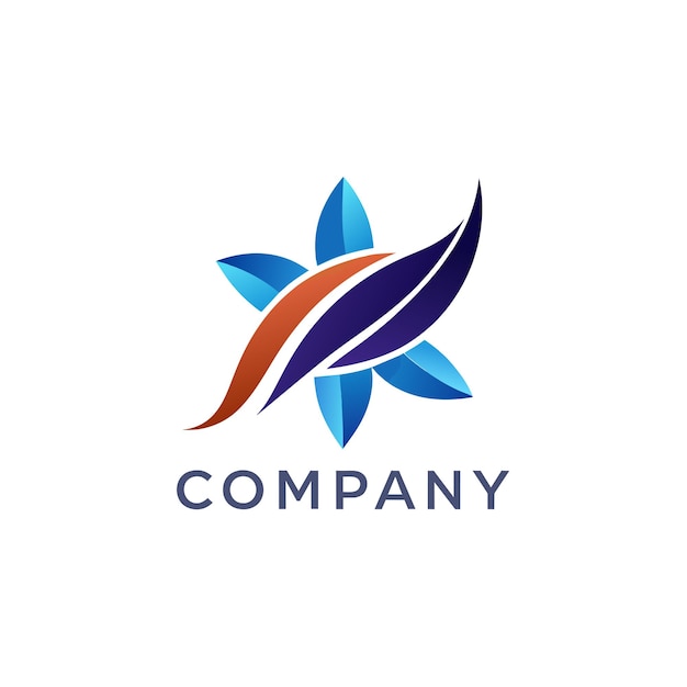 Diseño creativo de logotipo para la ilustración vectorial de la compañía de tecnología