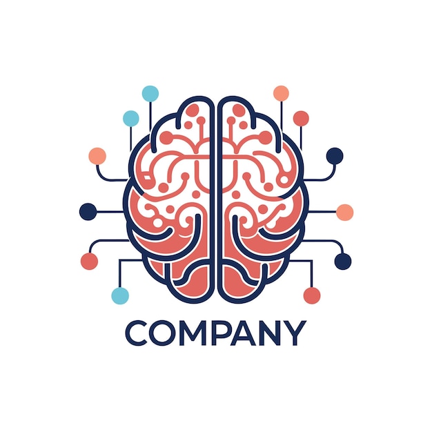 Diseño creativo de logotipo para la ilustración vectorial de la compañía de tecnología