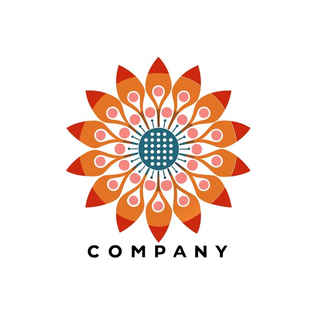 Diseño creativo de logotipo para la ilustración vectorial de la compañía de tecnología