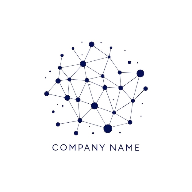 Diseño creativo de logotipo para la ilustración vectorial de la compañía de tecnología