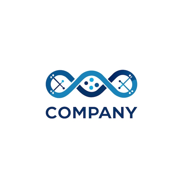 Diseño creativo de logotipo para la ilustración vectorial de la compañía de tecnología
