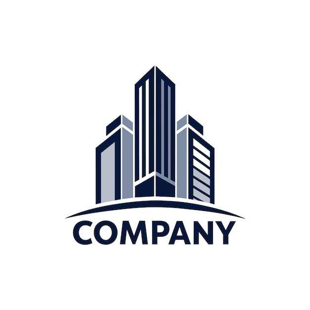 Diseño creativo del logotipo para la ilustración vectorial de la empresa inmobiliaria