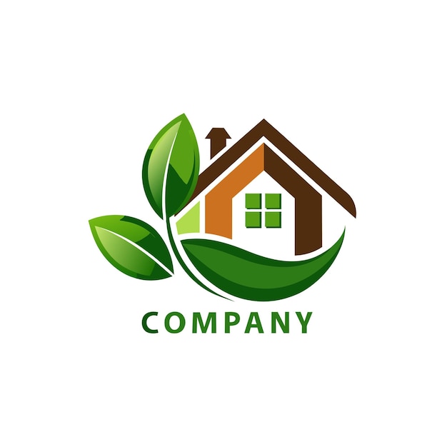 Diseño creativo del logotipo para la ilustración vectorial de la empresa inmobiliaria