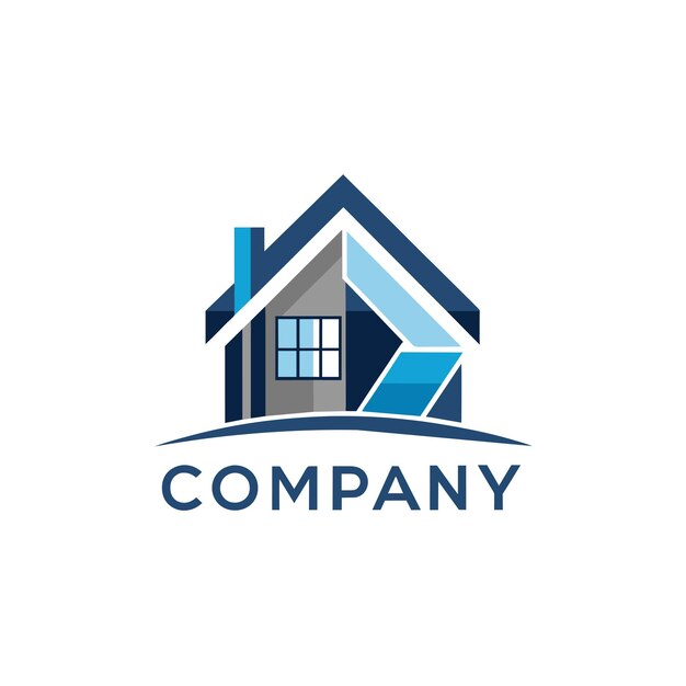 Diseño creativo del logotipo para la ilustración vectorial de la empresa inmobiliaria