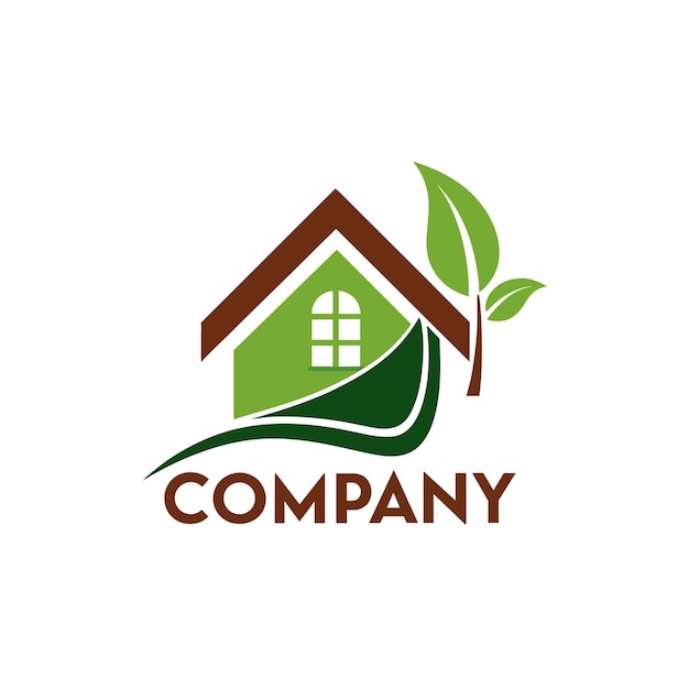 Diseño creativo del logotipo para la ilustración vectorial de la empresa inmobiliaria