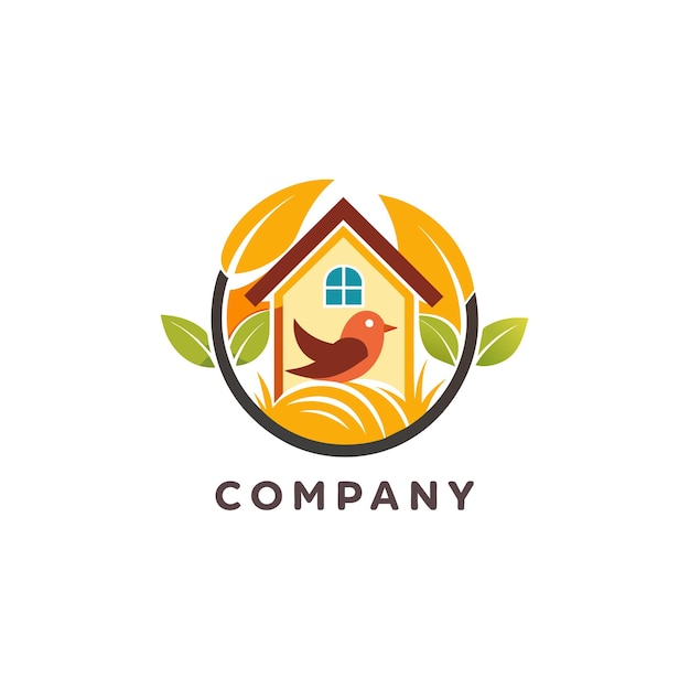 Diseño creativo del logotipo para la ilustración vectorial de la empresa inmobiliaria