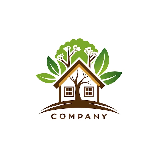 Diseño creativo del logotipo para la ilustración vectorial de la empresa inmobiliaria