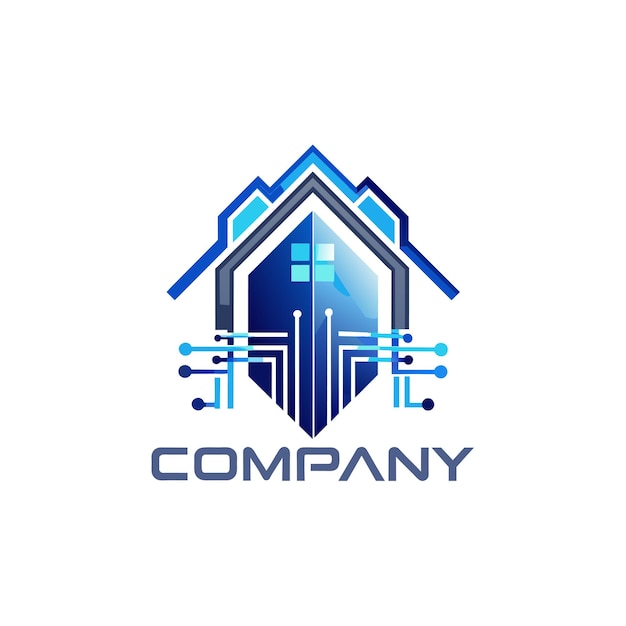 Diseño creativo del logotipo para la ilustración vectorial de la empresa inmobiliaria