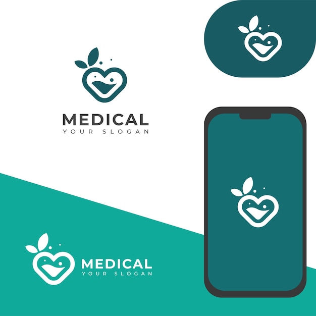 Vector diseño creativo del logotipo del laboratorio de ciencias médicas