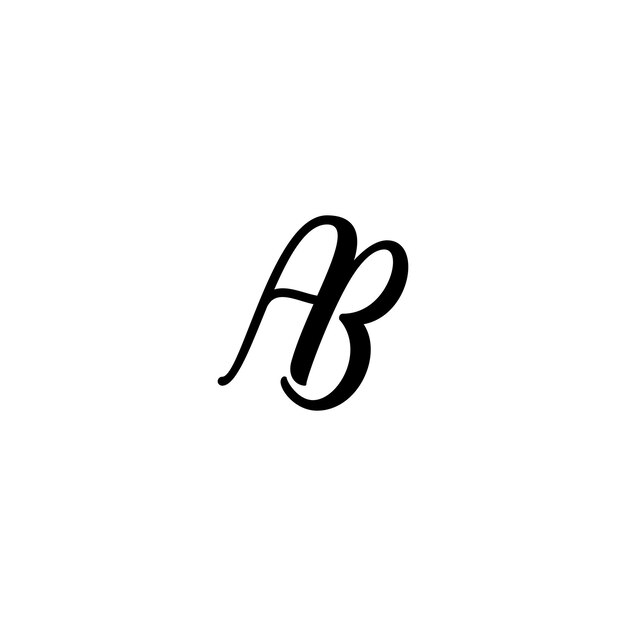 Diseño creativo del logotipo de la letra AB con gráfico vectorial AB logotipo simple y moderno