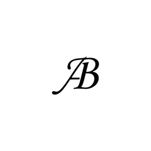 Diseño creativo del logotipo de la letra AB con gráfico vectorial AB logotipo simple y moderno