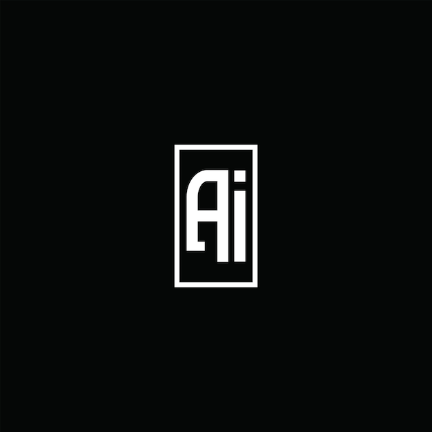 Diseño creativo del logotipo de la letra AI con gráfico vectorial Logotipo simple y moderno de AI