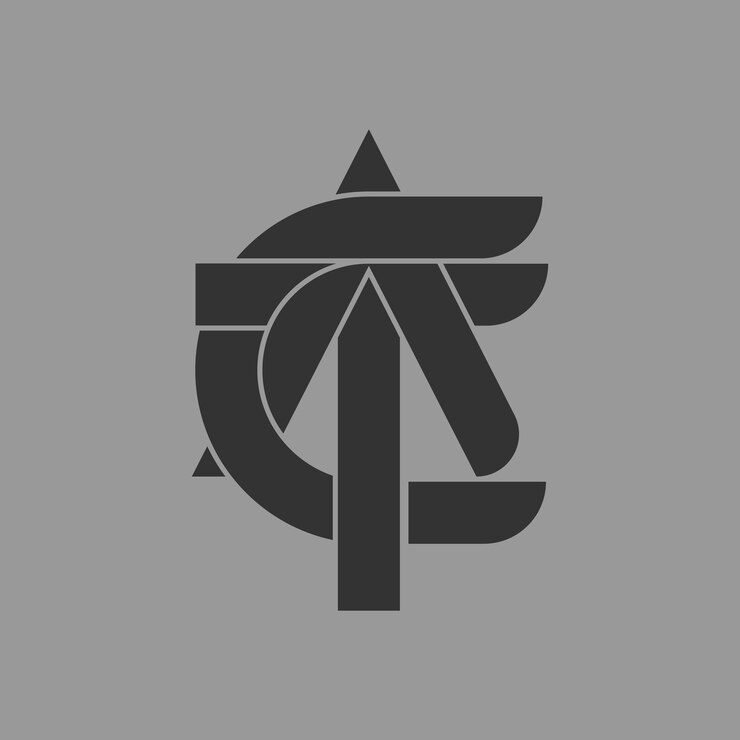 Diseño creativo del logotipo de la letra ATC