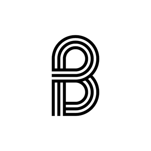 diseño creativo del logotipo de la letra B