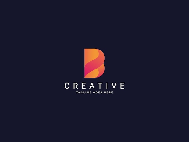 Diseño creativo del logotipo de la letra B